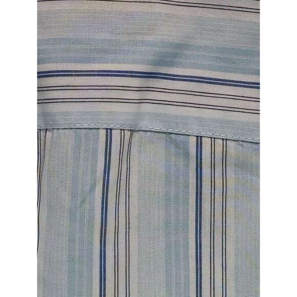 Vintage Cremieux 1971 Striped Button-Down Shirt XL 100% Cotton Blue White Long S - Picture 15 of 15